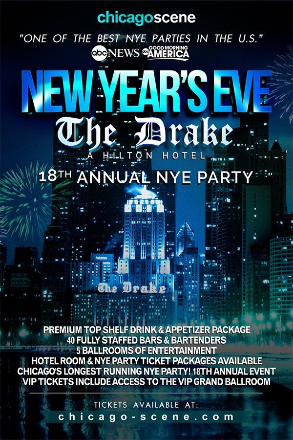 New Year's Eve Party 2018 - Chicago Scene in The Drake Hotel, Chicago