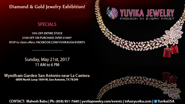 San Antonio Tx Yuvika Diamond Gold Jewelry Exhibition At