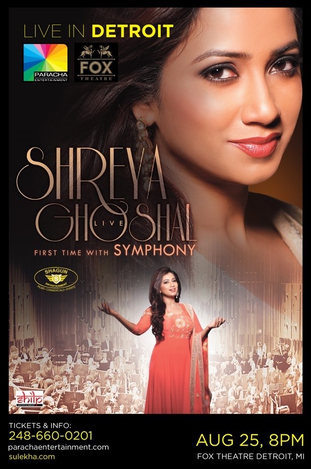 Shreya Ghoshal Live in Concert Detroit with Symphony Orchestra in Fox