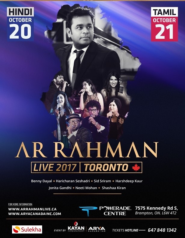 A. R. Rahman Live In Toronto Tamil Concert at Powerade Centre