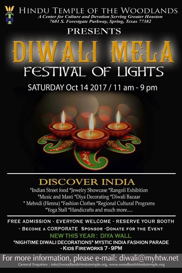 Diwali Mela 2017 at Hindu Temple of the Woodlands, Spring, TX | Indian ...