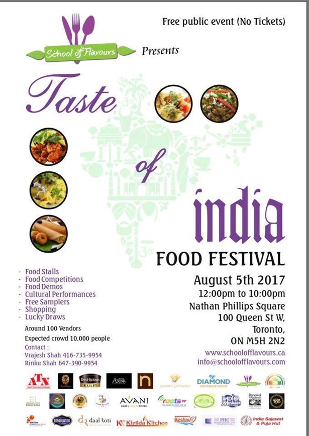 Taste Of India Food Festival In Toronto at Nathan Phillips Square