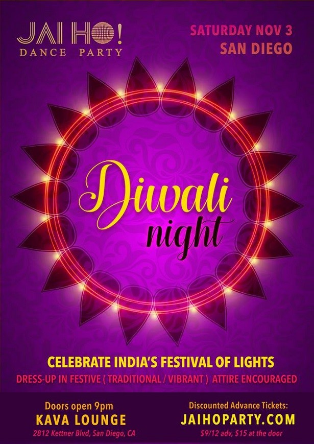 Diwali Festival of Lights in San Diego at The Kava Lounge, San Diego