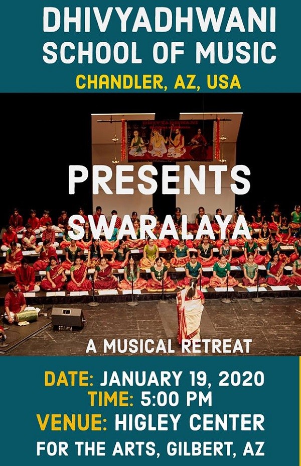 Swaralaya at Higley Center for the Performing Arts, Gilbert, AZ