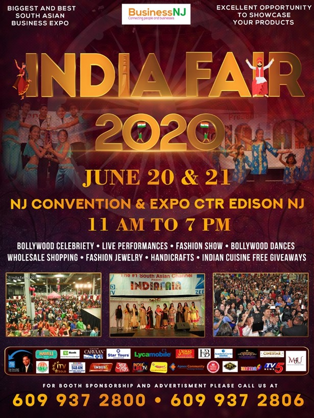 India Fair 2020 (June 20 & 21) at New Jersey Convention and Exposition