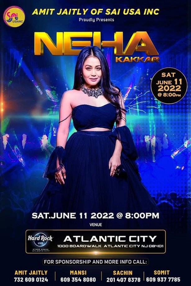 Neha Kakkar Live in Concert 2022 in New Jersey