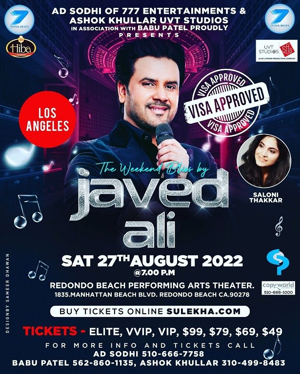 Javed Ali Live in Concert - Los Angeles