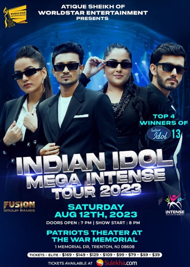 Buy Online Tickets for Indian Idol Tour 2023 New Jersey in Trenton