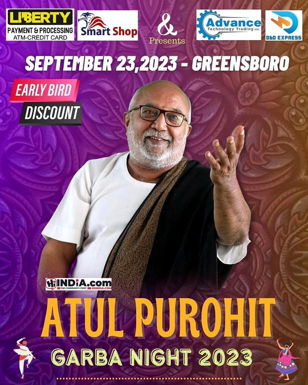 Atul Purohit Garba Night 2023 - Greensboro