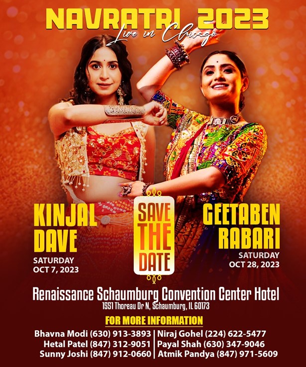 Kinjal Dave & Geeta Rabari Garba Live in Chicago 2023
