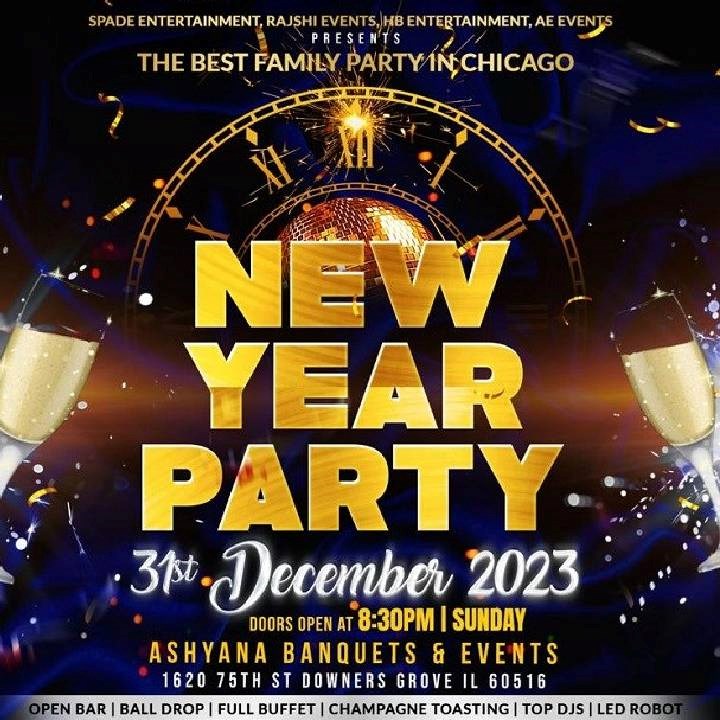 Ashyana Presents The Grand NYE 2024 Desi Ball in Chicagoland Sulekha