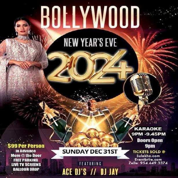 Bollywood Gala New Year’s Eve 2024 in Florida at Tropical Paradise