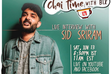 Chai Time with BIX’ - Live Interview with Sid Sriram in , 