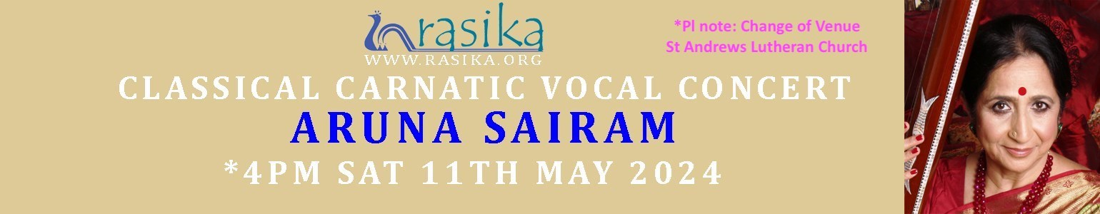 Rasika Presents Classical Carnatic Vocal Concert With Aruna Sairam At Portland Jaya Hanuman