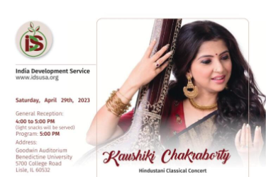 Hindustani Classical Concert with Kaushiki Chakraborty in Lisle, IL