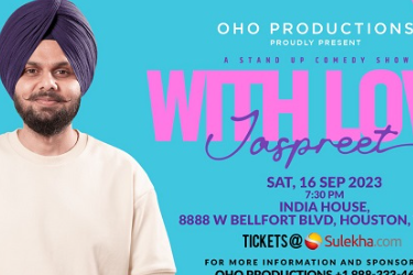 Jaspreet Singh Stand-Up Comedy in Houston on 16 Sep 2023 at India House ...